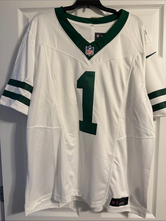 Nfl Apparel Other - Men's White New York Jets Football Jersey with Green Accents - #1